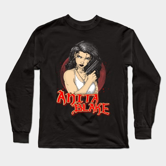 Anita Blake, Vampire Hunter Design Long Sleeve T-Shirt by Mandegraph